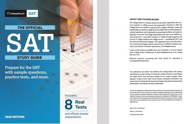 SAT prep materials from the College Board