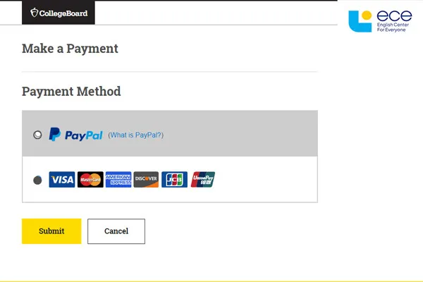 Paying SAT fees