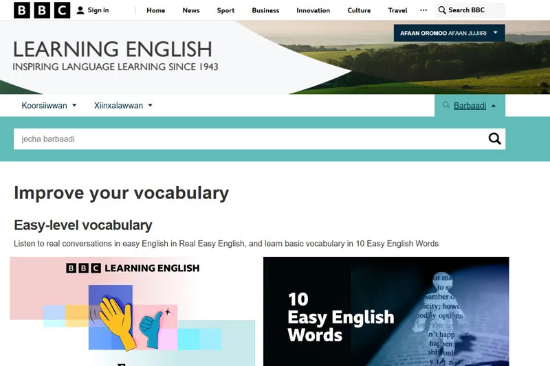 Learning IELTS vocabulary with BBC Learning English