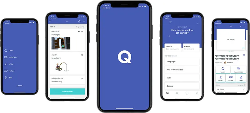 Quizlet IELTS vocabulary app