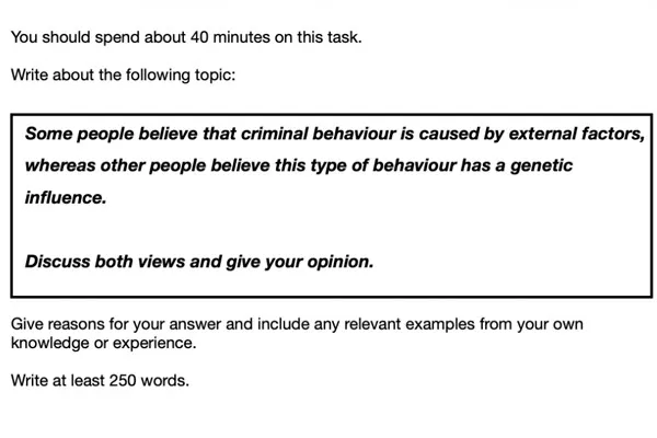 Example of a Discuss Both Views and Give Your Opinion essay in Writing Task 2