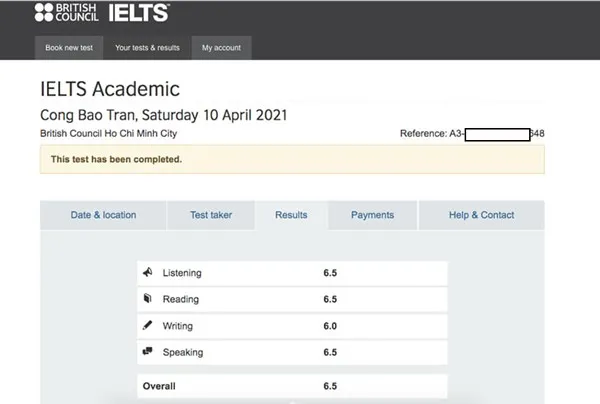 Checking BC IELTS results online