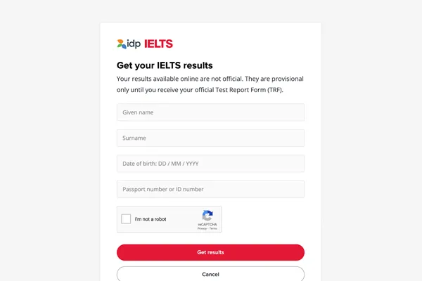 Checking IELTS results online at IDP