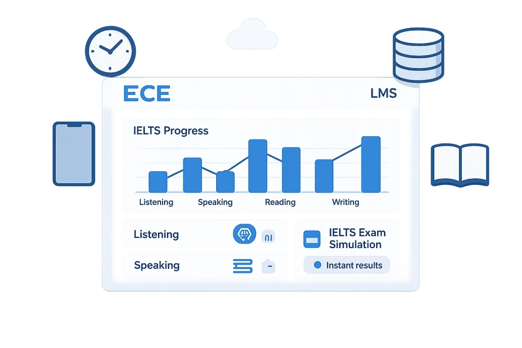 Hệ thống LMS đang được ECE xây dựng gồm những gì?
