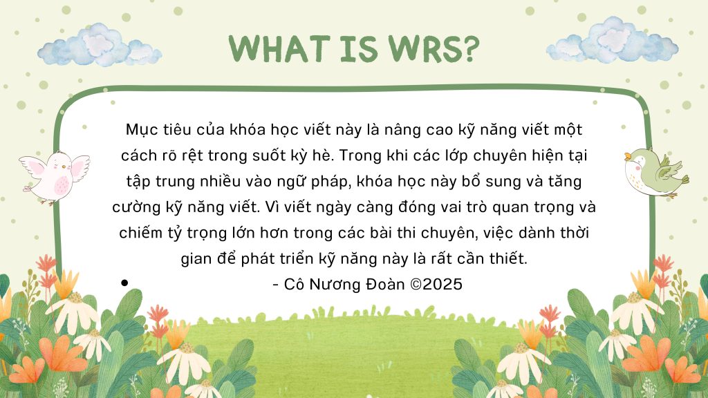 Cô Đoàn Nương chia sẻ về mục tiêu của lớp luyện viết hè tại ECE
