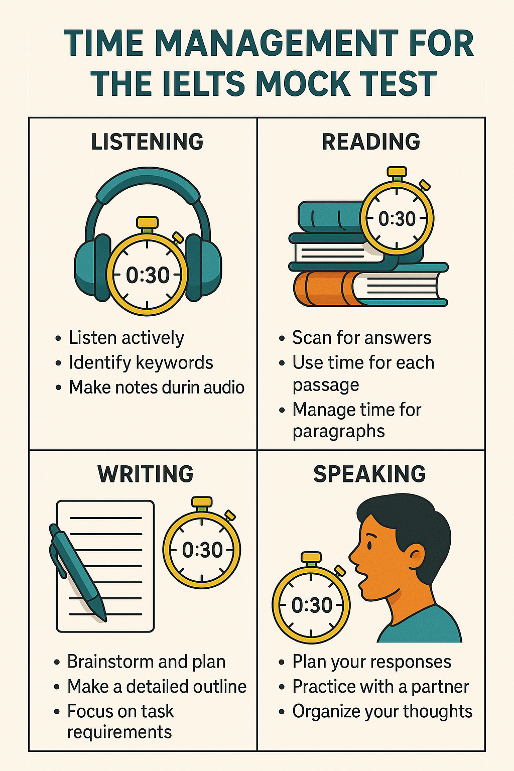 Bí quyết tối ưu thời gian làm bài trong IELTS Mock Test