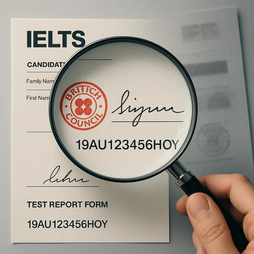 How to identify a fake IELTS certificate via physical indicators