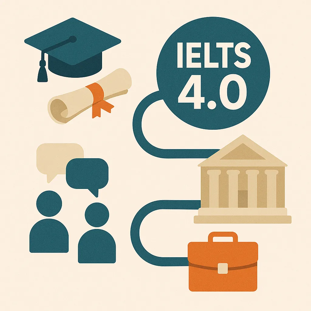 What can you do with IELTS 4.0?