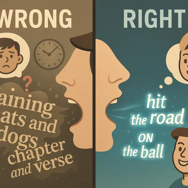 Avoid overusing idioms