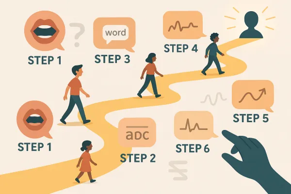 A simple 5-step roadmap to help you master pronunciation from basic to advanced.