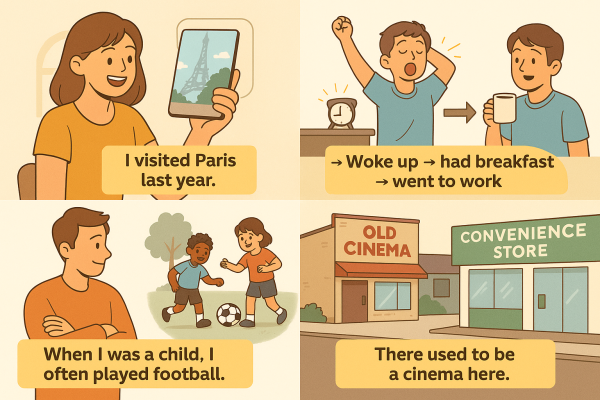 Cách dùng thì quá khứ đơn trong một số ngữ cảnh cụ thể