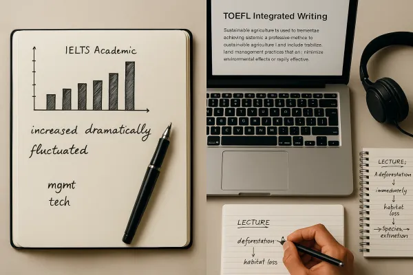 Core Differences in Writing Skills: IELTS vs. TOEFL