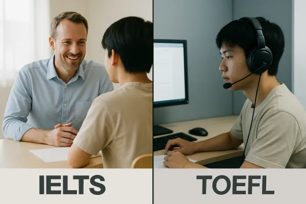 Comparing the test experience for each skill in IELTS, TOEIC, and TOEFL