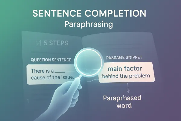 5-step strategy for Sentence Completion