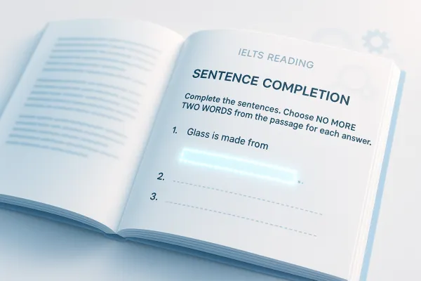 Sentence Completion task in IELTS Reading