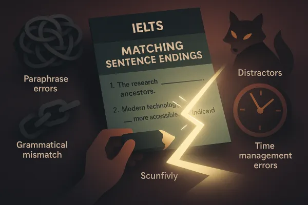Common mistakes in Matching Sentence Endings