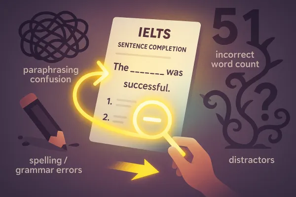Common mistakes in Sentence Completion