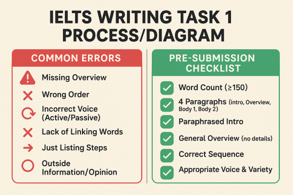 Những lưu ý đối với dạng bài Process/ Diagram IELTS Writing Task 1