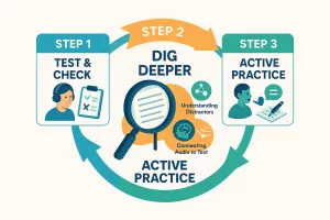 3 bước để làm chủ IELTS Listening với Transcpirt