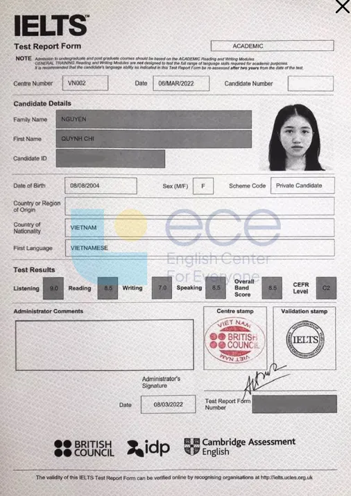 What level of proficiency is IELTS 8.0?