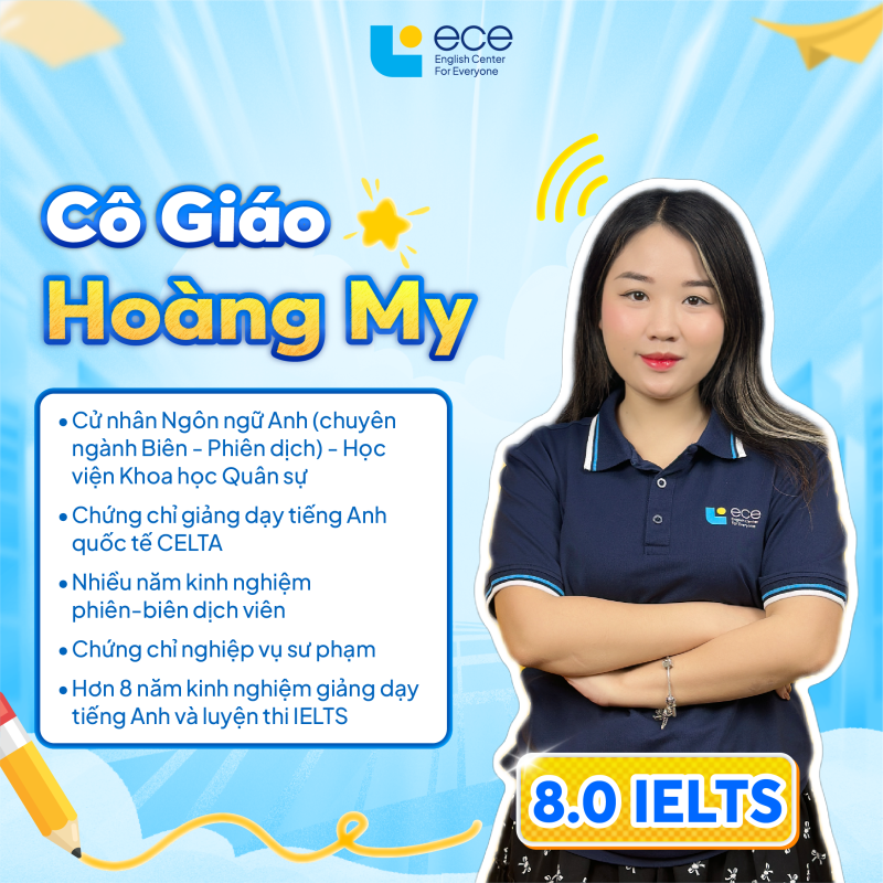 Cô Hoàng My - Giáo viên 8.0 IELTS tại ECE gợi ý cách viết chủ đề book trong IELTS Writing Task 2
