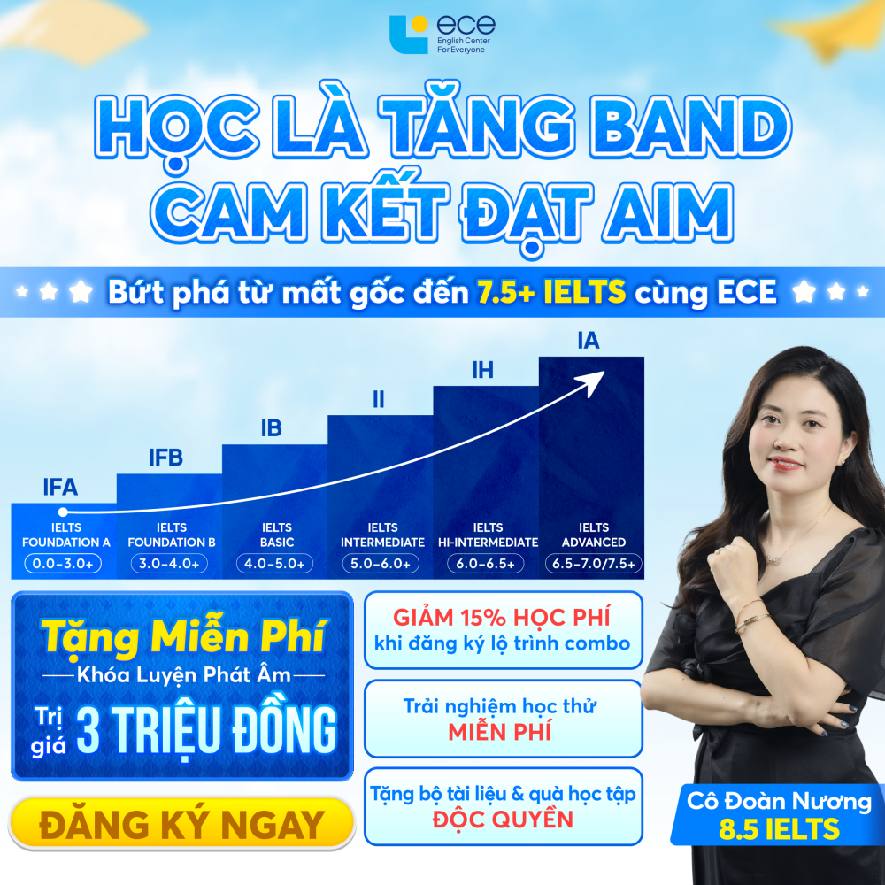 Học là tăng band - Cam kết đạt AIM cùng ECE