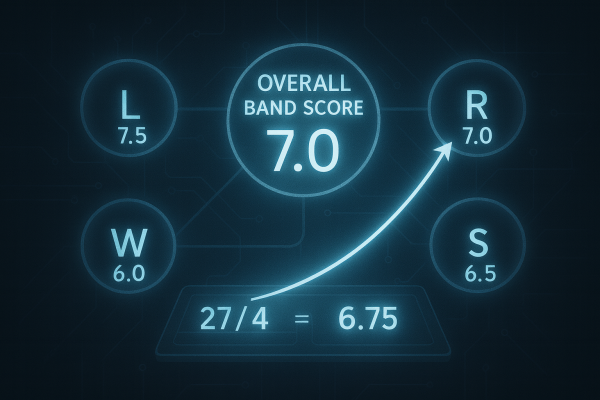 Quy tắc làm tròn điểm IELTS Overall