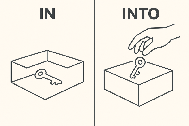Phân biệt 2 giới từ in và into