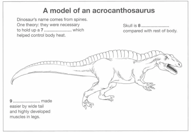 A model of an acrocanthosaurus