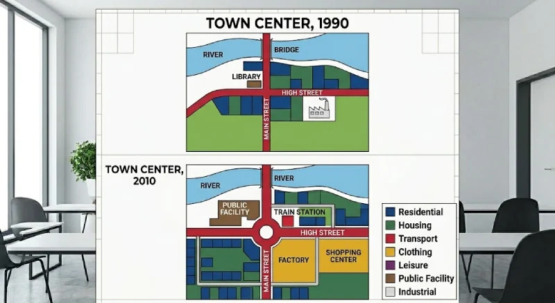 Map IELTS Writing Task 1