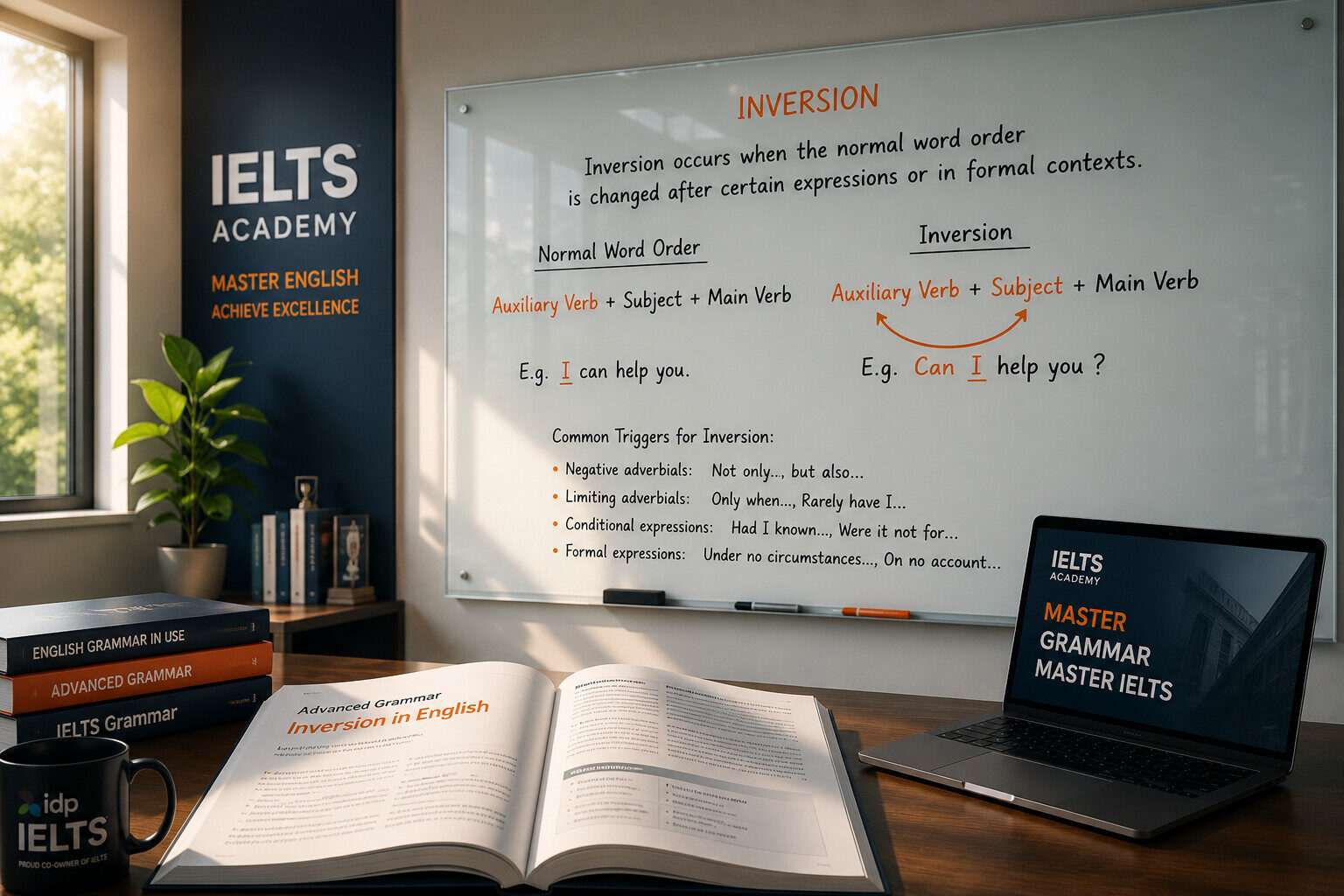 Bí kíp dùng đảo ngữ nâng band ngữ pháp IELTS Writing & Speaking