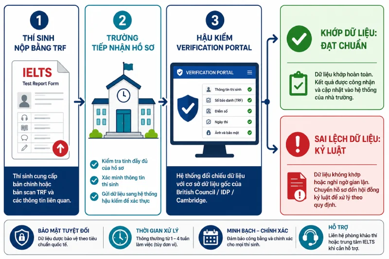 Quy trình hậu kiểm chứng chỉ IELTS