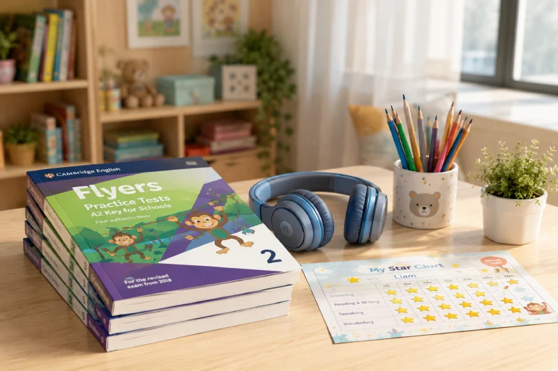 Sử dụng các bộ giáo trình ôn luyện chính thống từ Cambridge và Oxford giúp trẻ làm quen hiệu quả với cấu trúc đề thi.